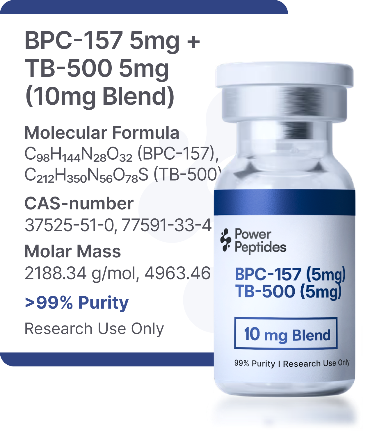 BPC-157 + TB-500 5mg/5mg (10mg Blend)