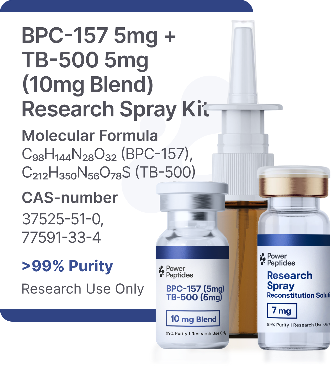 BPC-157 + TB-500 5mg/5mg (10mg/7ml) Research Spray Kit