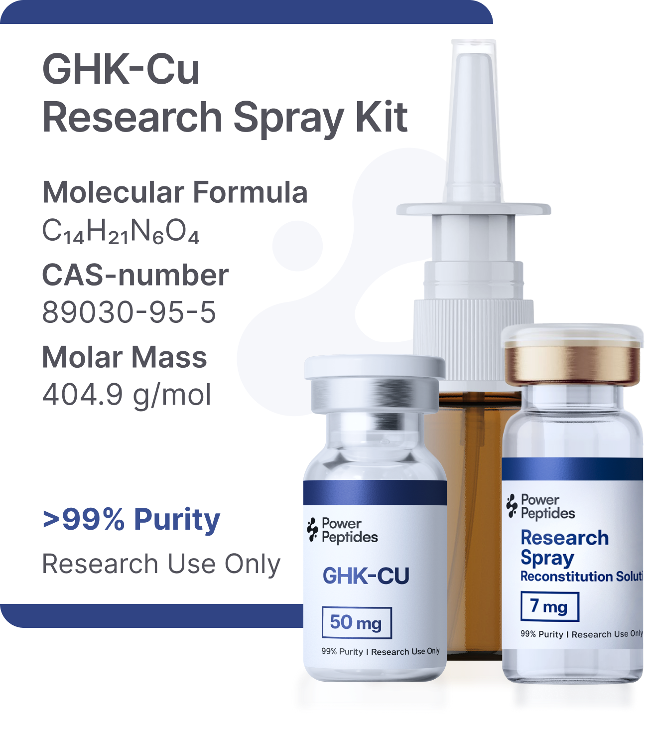 GHK-Cu - 50mg - Research Spray Kit